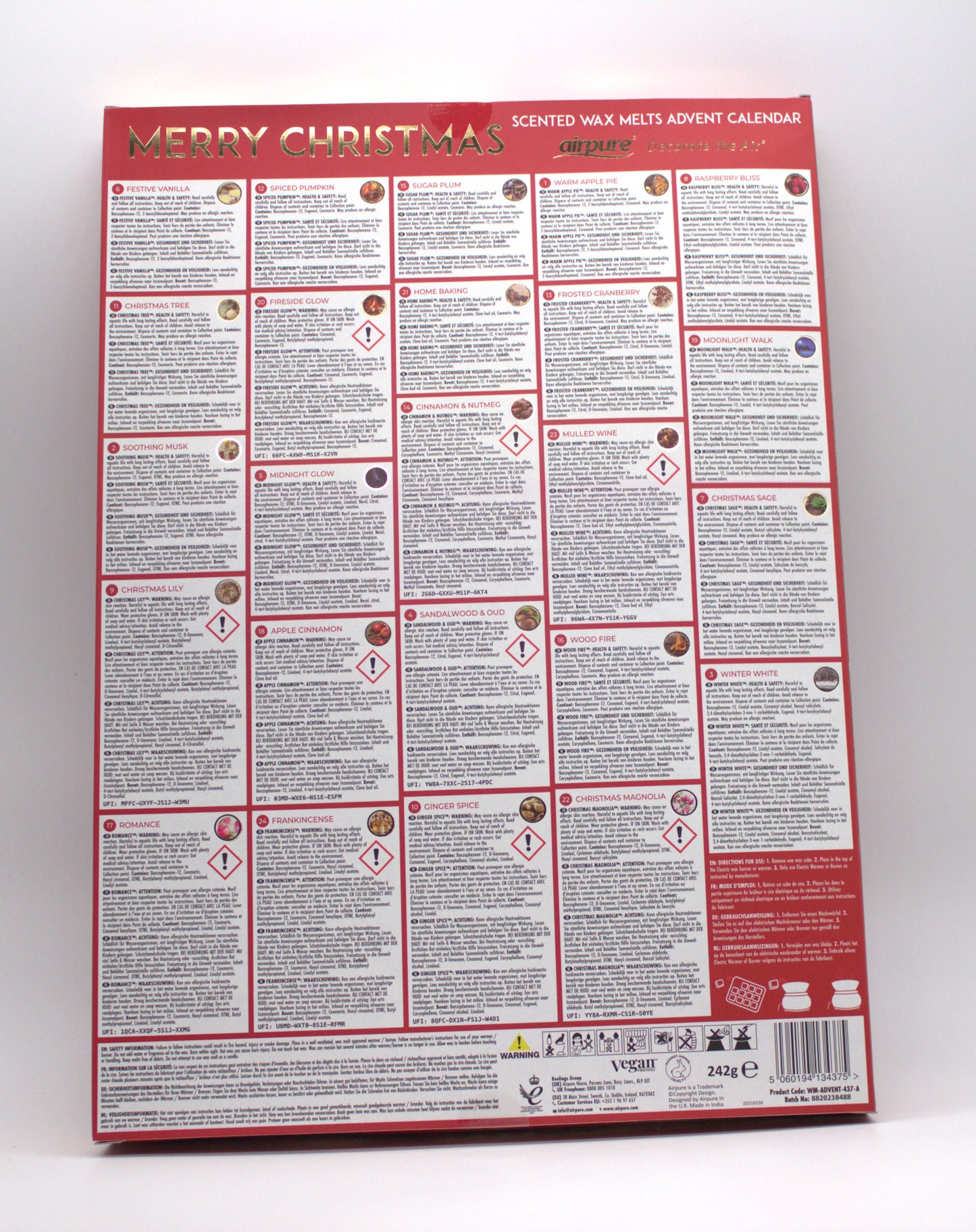 Merry Christmas Wax Melt Advent Calendar