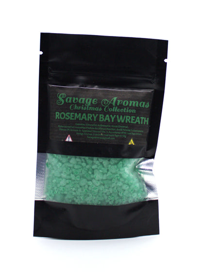 Set of Three Christmassy Sizzlers - Gingerbread House, Frankincense and Myrrh and Rosemary Bay Wreath